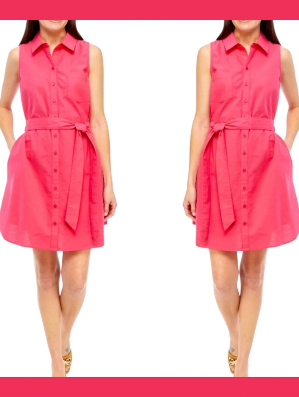 Crown & Ivy™Women's Sleeveless Button Front Dress
